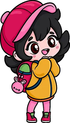 JLPT study mascot – friendly character holding a textbook for N5 to N1 exam preparation